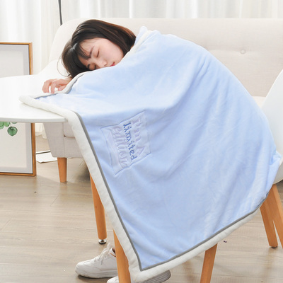 毛毯冬季加厚盖毯珊瑚绒毯子午睡办公室冬天小毛毯盖腿单人午休被