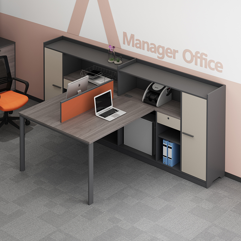 现代财务桌椅单人1.米对向2人位屏风电脑卡座办公室家具