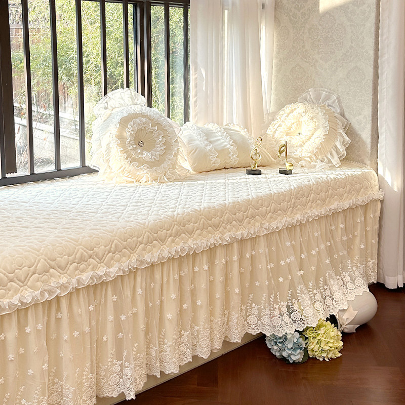 升级刺绣蕾丝毛绒飘窗窗台垫沙发垫坐垫装饰垫阳台冬季四季通用,居家布艺,飘窗垫,淘宝优惠券,粉丝福利购,淘宝优惠卷