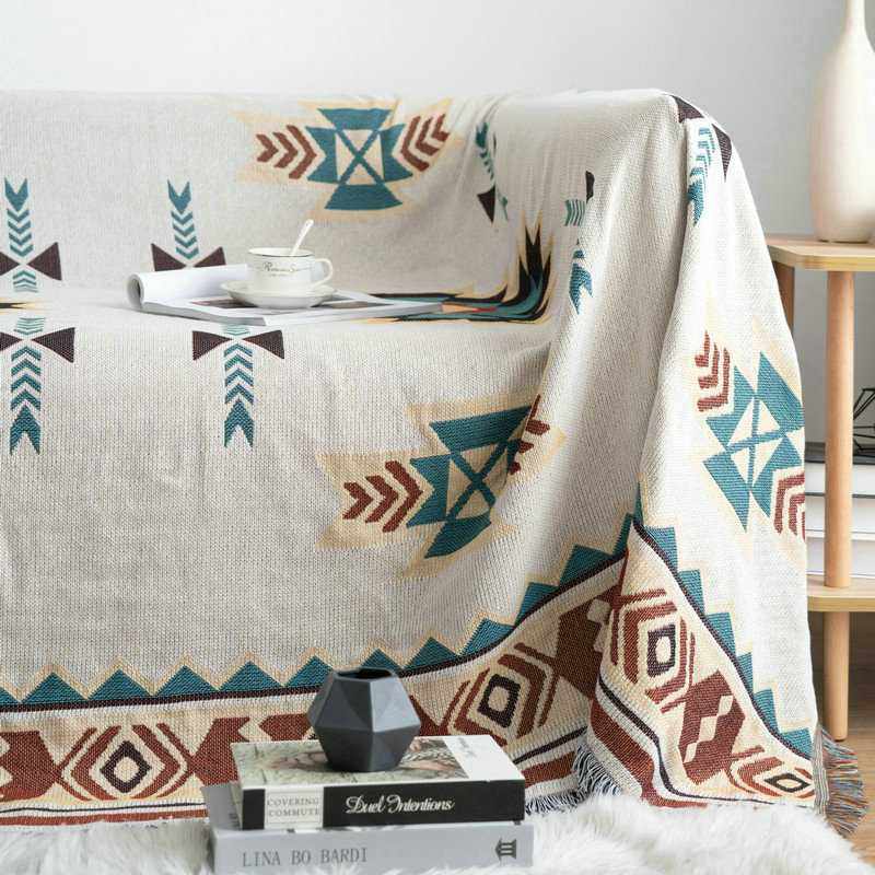 外贸欧式沙发巾全盖布艺靠背巾苏克雷线毯地毯防滑沙发垫四季通用