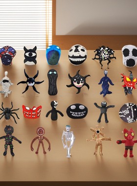 逃离惊魂门公仔毛绒玩具玩偶大小娃娃doors roblox Figure黑暗夜
