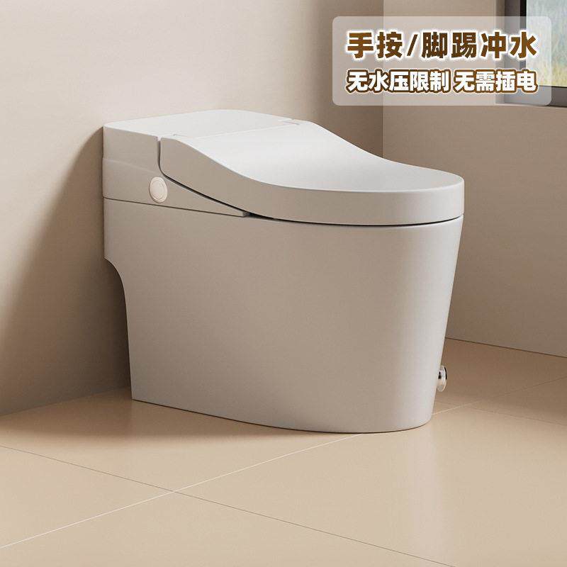 非智能彩色脉冲无水压限制普通马桶不插电家用虹吸式卫生间坐便器