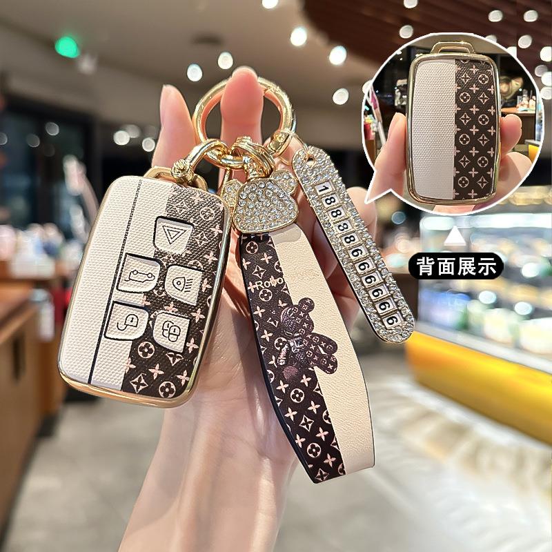 适用汽车钥匙包TPU软胶揽胜运动版极光发现4神行2捷豹保护套