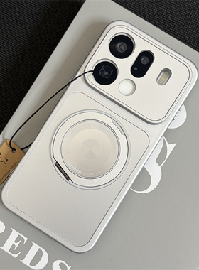 wzxf旋转磁吸支架适用oppoFindx9pro手机壳新款银色findx9防摔oppo高级感软边硬壳fx9小众保护套男女全包外壳