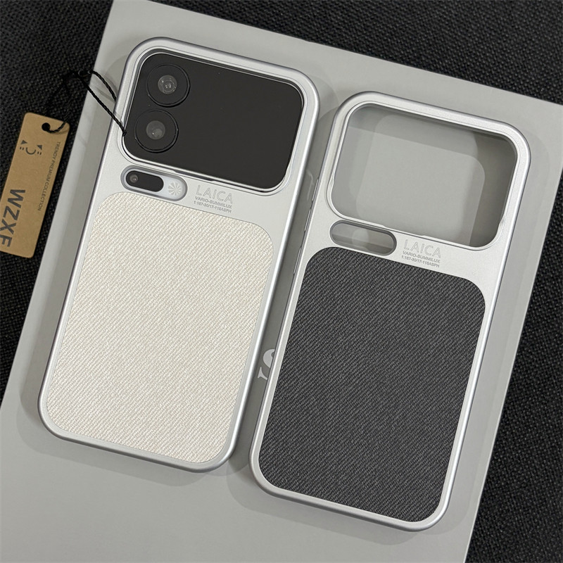 wzxf文艺复古风亚麻纹毛麻纹适用小米17ProMax手机壳新款黑色17pro布纹贴皮硬壳磁吸por高级感保护套男女外壳