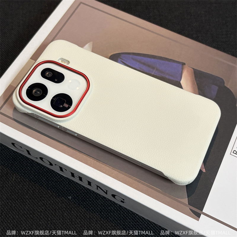 wzxf超薄无边框适用OPPOFindX9Pro手机壳新款皮纹findx8s+超薄硬壳ultra白色高级感oppo保护套x8pro创意por潮