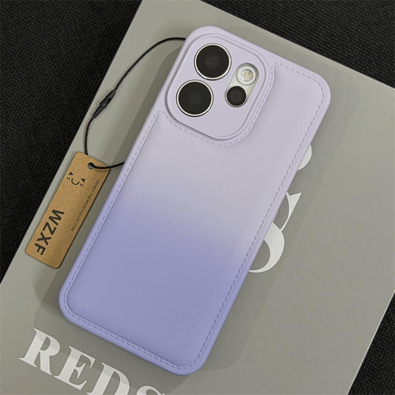 wzxf气垫防摔渐变紫色适用opporeno15pro手机壳新款Reno15硅胶软壳oppo磨砂肤感por小清新保护套男女全包外壳