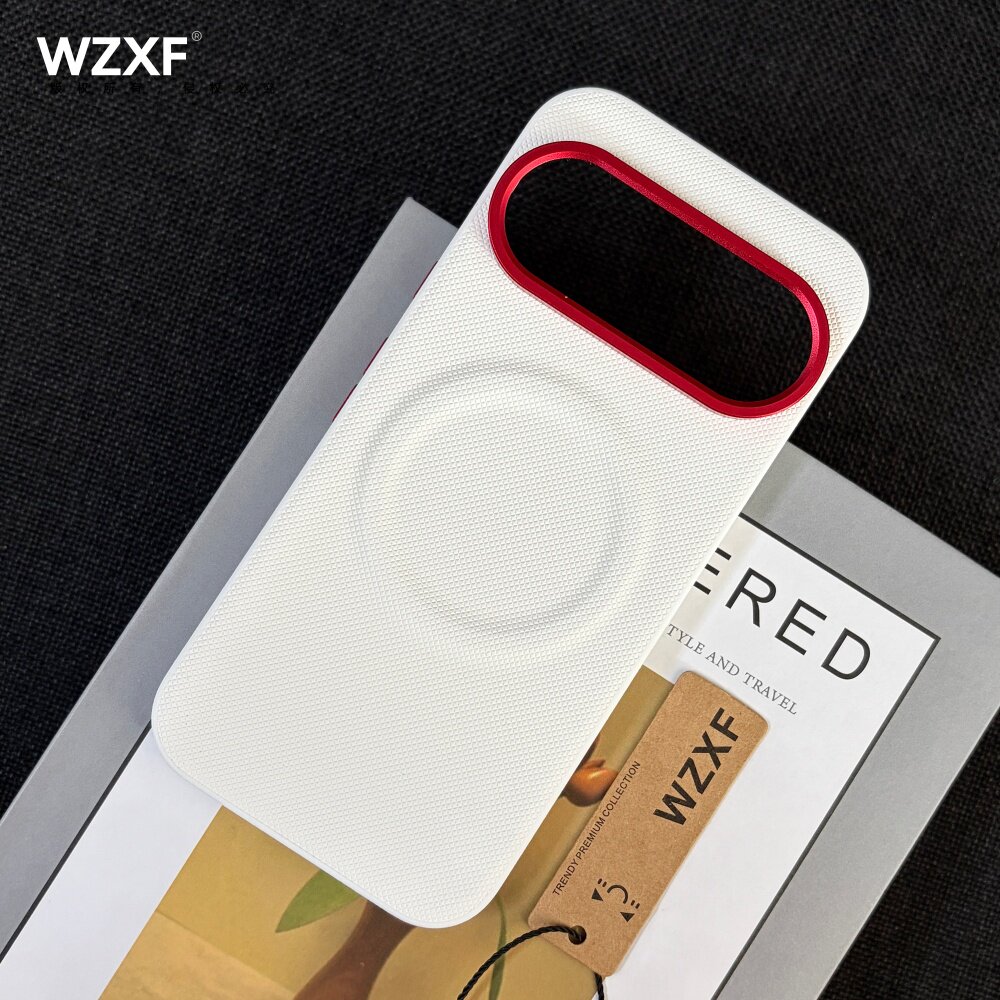 高级感钻石纹磁吸白色手机壳适用谷歌pixel11ProXL/10pro/9a新款大孔xl皮质防摔男女商务个性时尚保护套小众