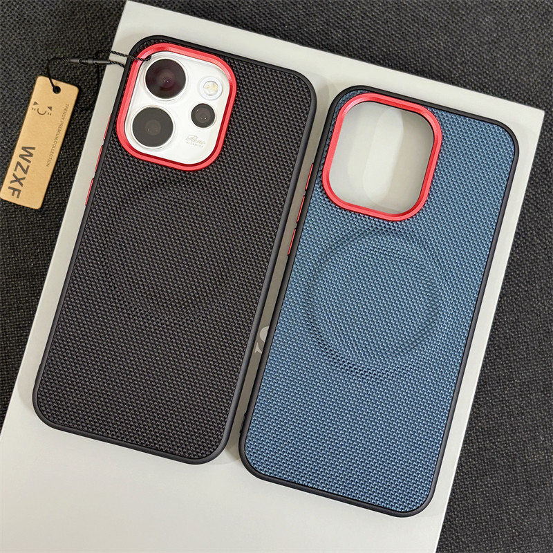 wzxf科纳皮编织纹适用opporReno15pro手机壳新款磁吸reno14创意oppo磨砂por高级感防摔男女款大孔保护套强磁