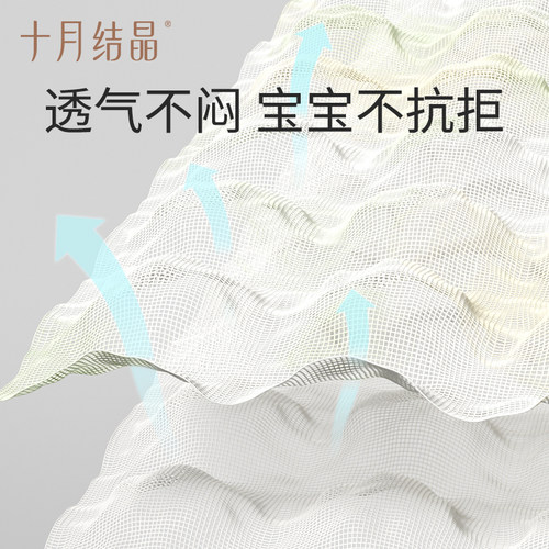 十月结晶口水巾婴儿围嘴纯棉宝宝口水兜防吐奶口水巾单向导湿3条