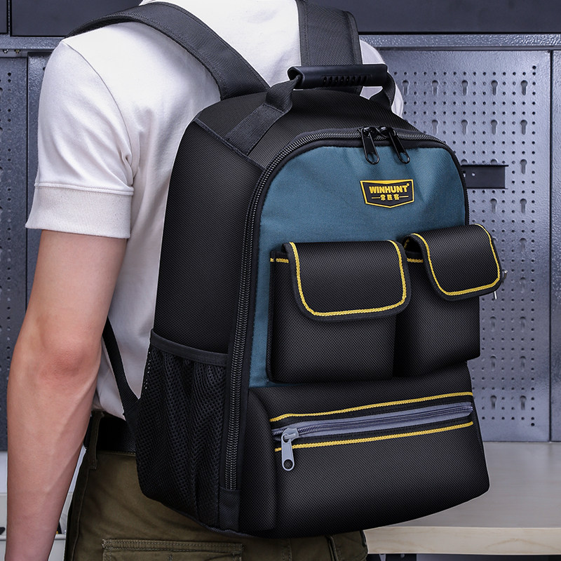 双肩工具揹包结实耐用帆布电工家政维修专用弱电工程大容量收纳男,五金/工具,工具包,淘宝优惠券,粉丝福利购,淘宝优惠卷