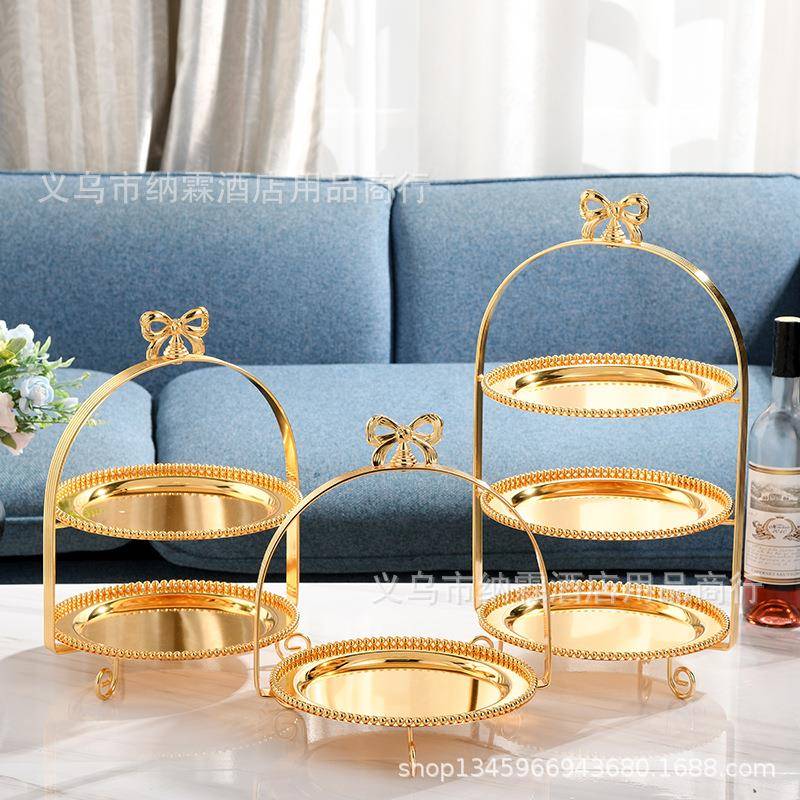 多层蛋糕架零食水果盘点心托盘蛋糕架派对用品婚庆道具家居装饰摆