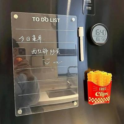 冰箱贴磁铁展示板磁吸留言板个性创意压克力透明板可擦2024新款