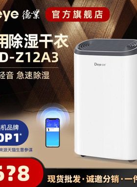 德业轻音家用除湿机卧室抽湿机干衣干燥吸湿器DYD-Z12A3