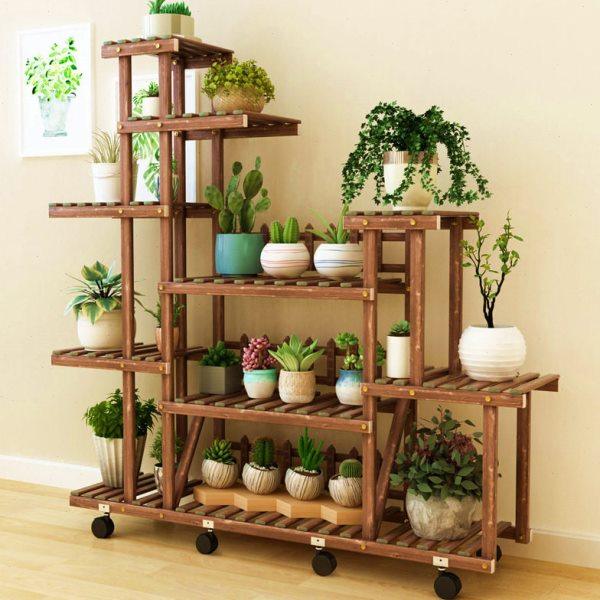 花架子客厅多层置物架落地花盆架多肉家用室内实木阳台养花架,收纳整理,阳台置物架,淘宝优惠券,粉丝福利购,淘宝优惠卷