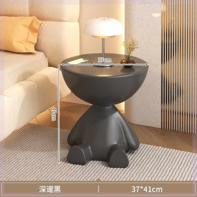 1奶油风创意移动头茶几客厅沙发边几小户型O家用卧室床头小桌子