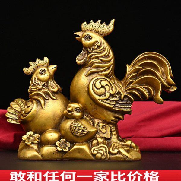 黄铜 鸡摆件 金鸡 公鸡母鸡小鸡 全家福合家欢 家居装饰品工艺品