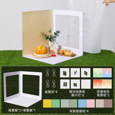 拍摄背景板3D立体摄影拍照道具白色背景板产品拍摄专用直播间背景