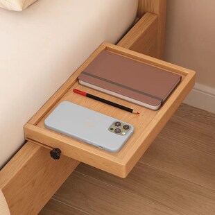 简易墙面壁挂可折叠式床头柜平替床D边桌上铺置物架搁板放水杯神