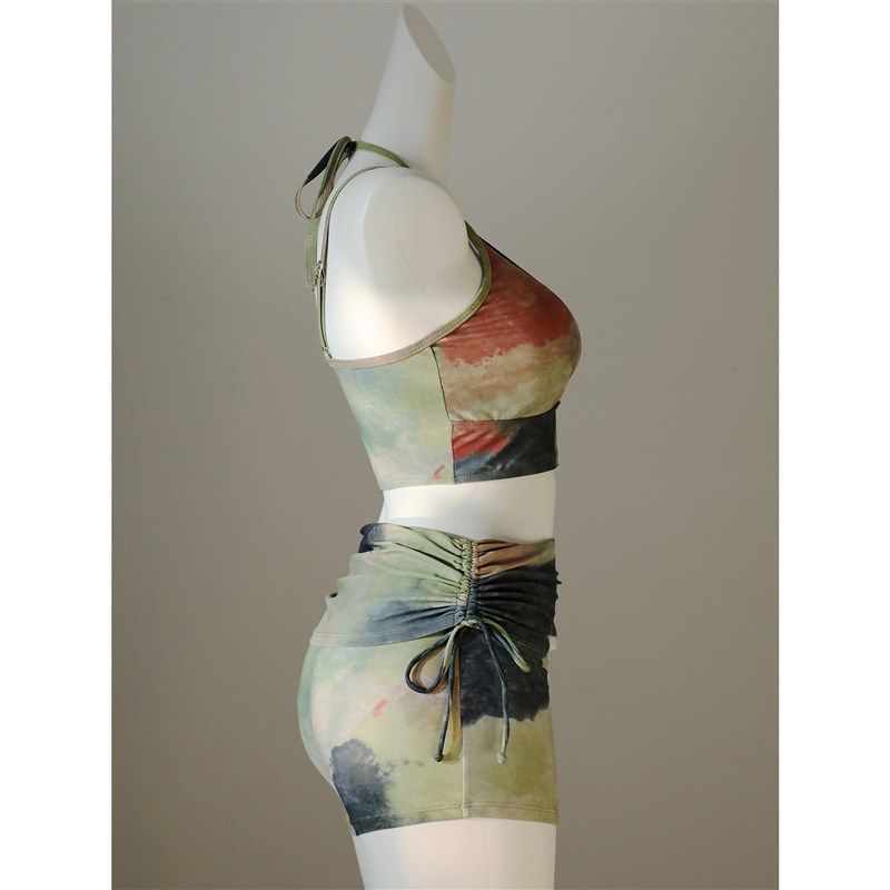 【卡通女孩】f森系小众宽松罩衫显瘦遮肉三件套装分体泳衣女泡温