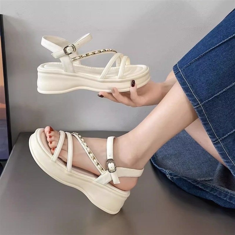 5.5公分32码【切o糕】起休闲风铆钉人字拖鞋夏季一字拖一字带凉鞋,女鞋,人字拖,淘宝优惠券,粉丝福利购,淘宝优惠卷