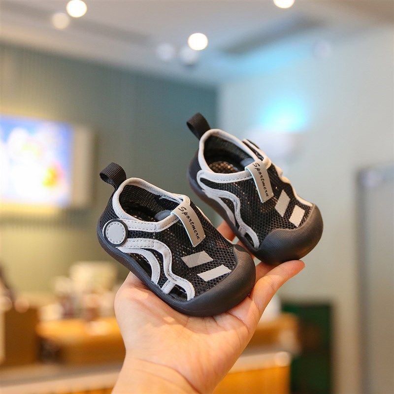 婴儿鞋子宝宝凉鞋男宝学步鞋1-2一3岁女K宝透气网鞋夏季新款小童