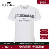 圆领T恤上衣 BEAR 商场同款 新品 GOLDEN 2025夏季 短袖 金熊 女装