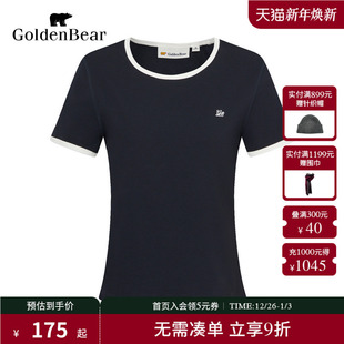 BEAR 金熊 短袖 商场同款 圆领T恤上衣 女装 GOLDEN 新品 2025夏季