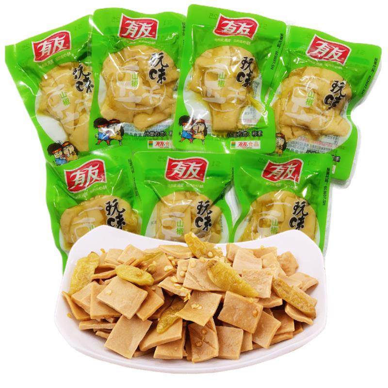 直供山椒味豆干重庆特产泡椒味麻辣味下酒小菜豆腐干休闲零食