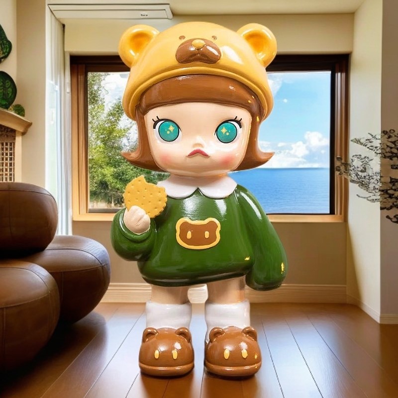网红潮玩茉莉甜心饼干女孩系列公主客厅电视柜手办模型落地摆件