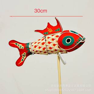 传统舞鱼灯 非遗鱼灯成品手工传统灯笼摄影手持鱼灯笼