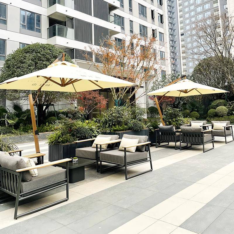 铝合金户外沙发不锈钢酒店民宿庭院小区花园别墅房地产休闲室外