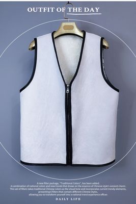 皮毛一体羊皮马甲真皮加厚羊毛