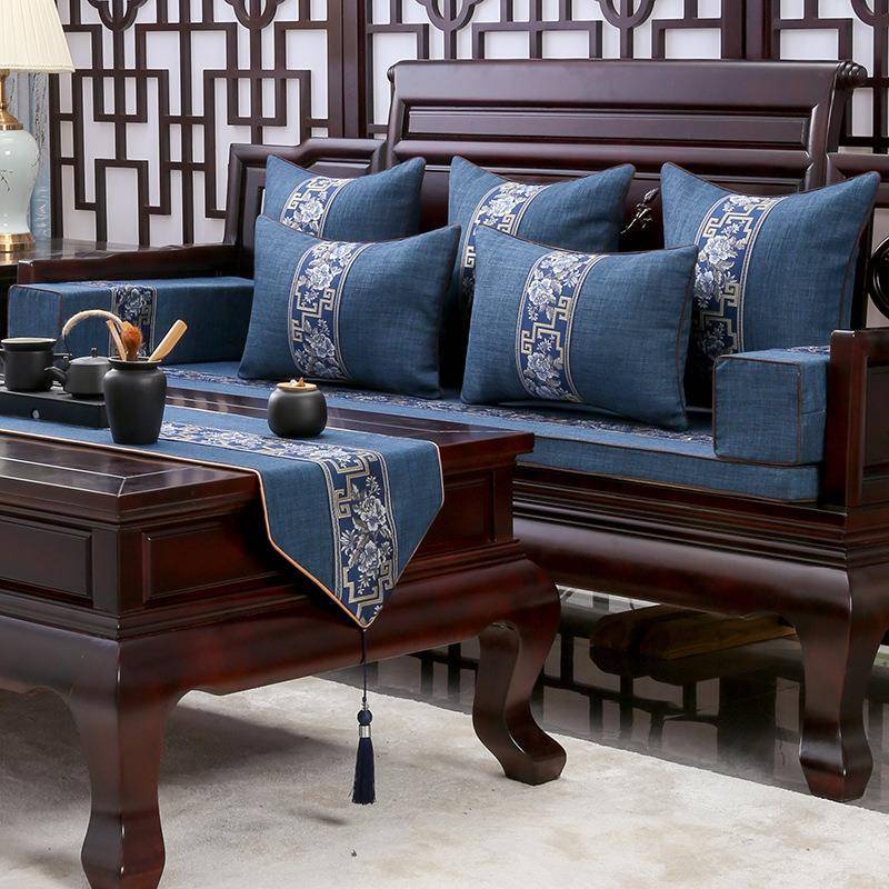 中式红木沙发垫防滑沙发垫子实木家具坐垫海绵靠背乳胶加厚沙发套