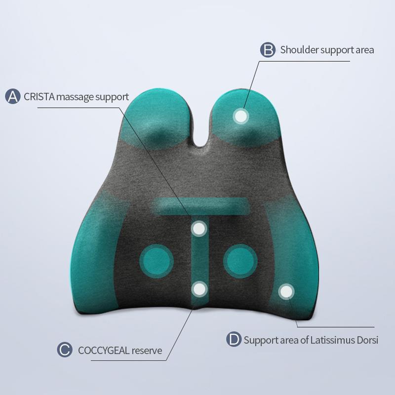 记忆棉办公室靠垫汽车座椅靠背椅慢回弹腰靠枕护腰垫包邮一件发货