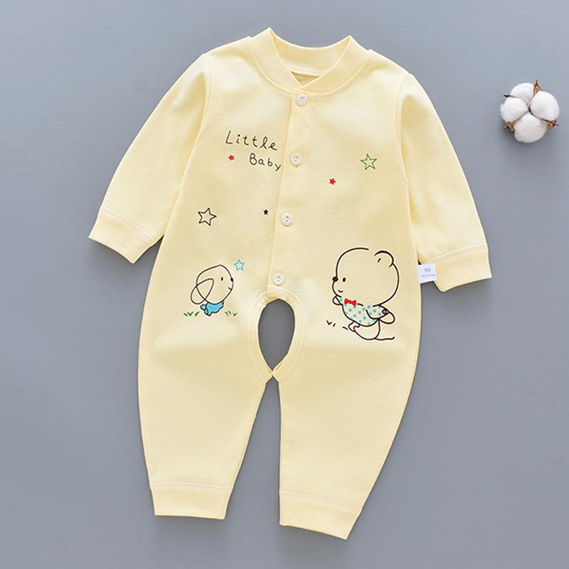 2025婴儿连体衣服婴幼宝宝外出哈衣新生儿睡衣爬爬服纯棉春秋新款