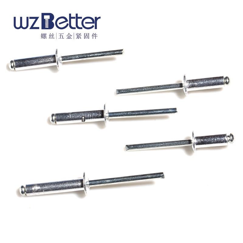 抽芯铆钉铁铝抽芯钉拉铆钉铝制装潢钉 圆头铝拉钉M3.2M4 M5M2.4