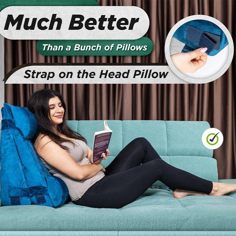 楔形枕头套装术后记忆棉床头背部腿部可调节睡眠午睡靠垫孕妇老人