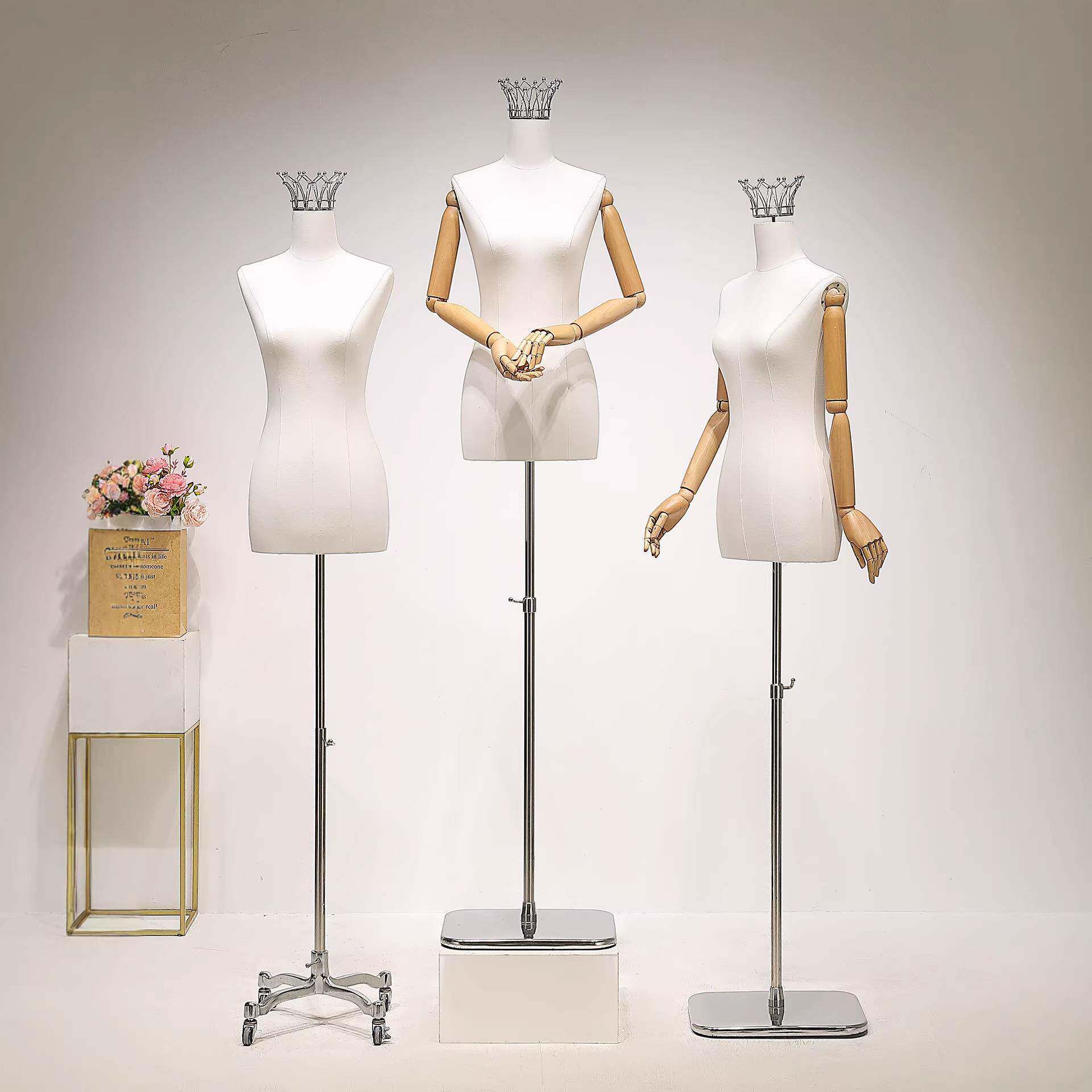 高端婚纱店专用模特道具女礼服人偶服装店橱窗人台半身模特展示架