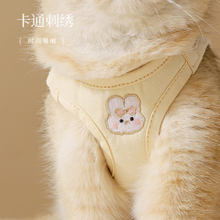 防挣脱猫绳子遛猫绳溜猫链子外出专用 猫咪牵引绳宠物胸背带背心式