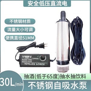 抽酒专用泵电动抽水泵不锈钢潜水泵自吸小型家用220V食.品级潜水