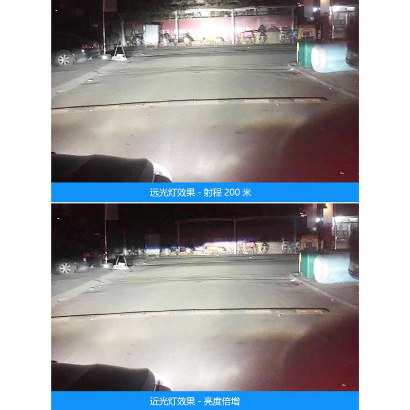 适用于55W大功率高亮LED大灯强光近光灯泡D2H前大灯带透镜近光灯