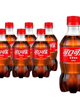 可口可乐系列300ml*6瓶装汽水雪碧芬达无糖可乐便携小瓶饮料HH