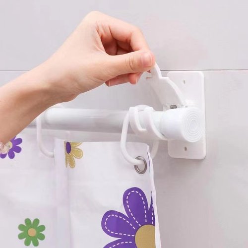 免打孔窗帘杆固定器帘粘贴式粘夹