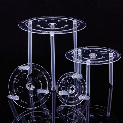 生日蛋糕双层打桩支撑架多层打桩垫片错位隔空悬浮支架吸管固体架