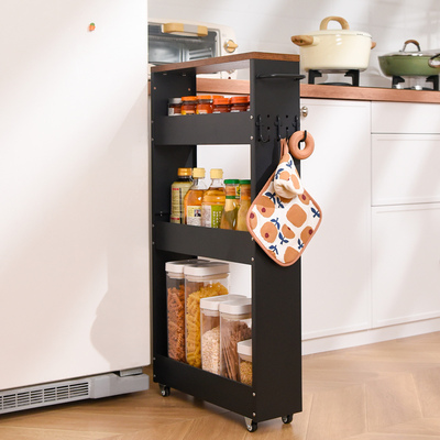 13cm厨房移动窄夹缝收纳柜餐边柜厕所K储物卫生间浴室缝隙置物架