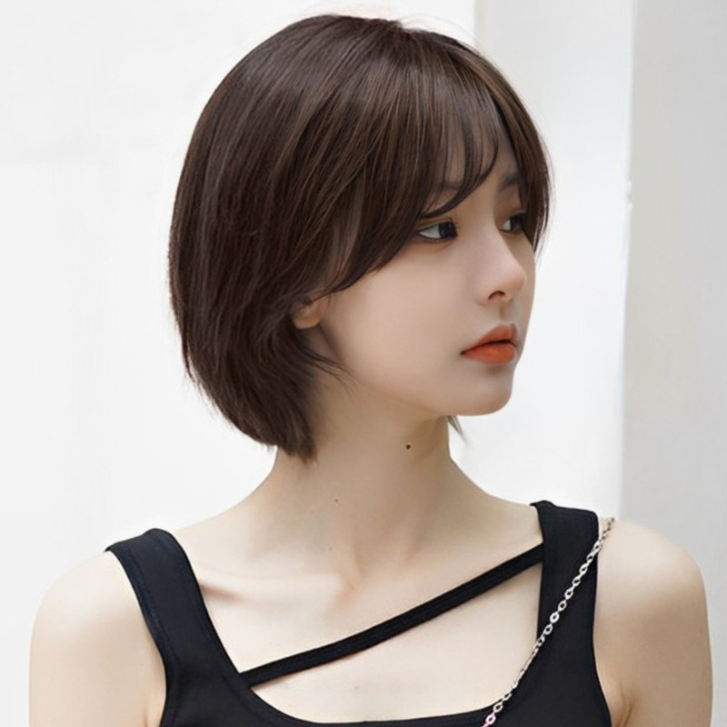 假发女短发减龄自然全头r套式仿全真人减龄齐耳波波头短直发假发