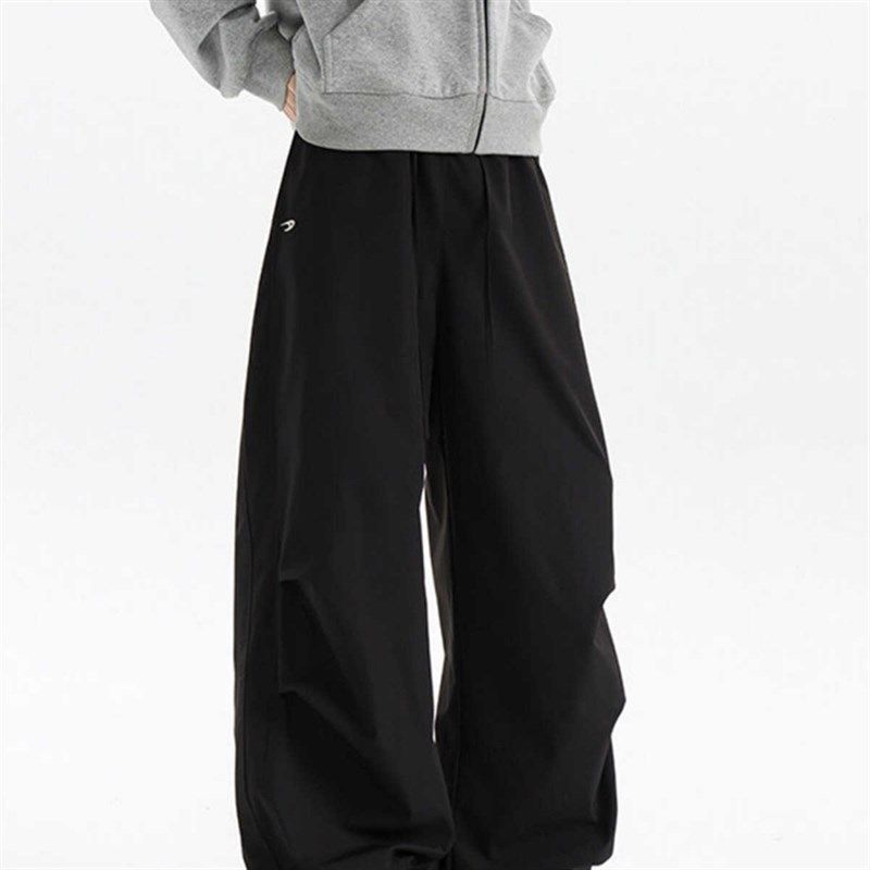 美式宽松阔腿运动裤男夏季新款大码冲锋裤休闲直筒褶Y皱工装伞兵,男装,卫裤,淘宝优惠券,粉丝福利购,淘宝优惠卷
