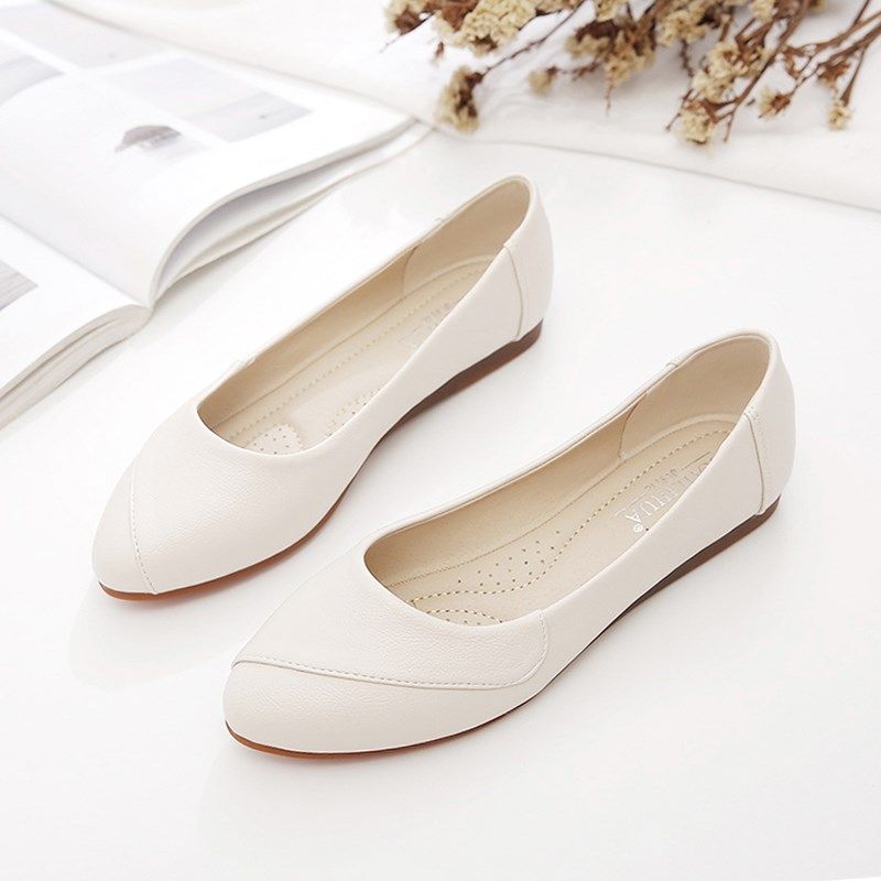 单鞋女2024年新款百搭豆豆鞋春秋款妈妈L女鞋子上班软皮软底平底,女鞋,浅口单鞋,淘宝优惠券,粉丝福利购,淘宝优惠卷