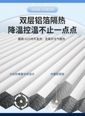 适用极氪X0017电动伸缩遮阳伞B车顶天幕天窗伸缩折叠冰甲全遮光帘